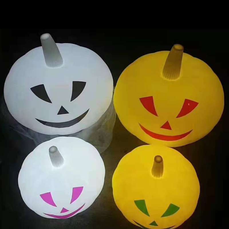 万圣节LED七彩发光南瓜灯 商场美陈装饰品摆件 场景布置道具用品