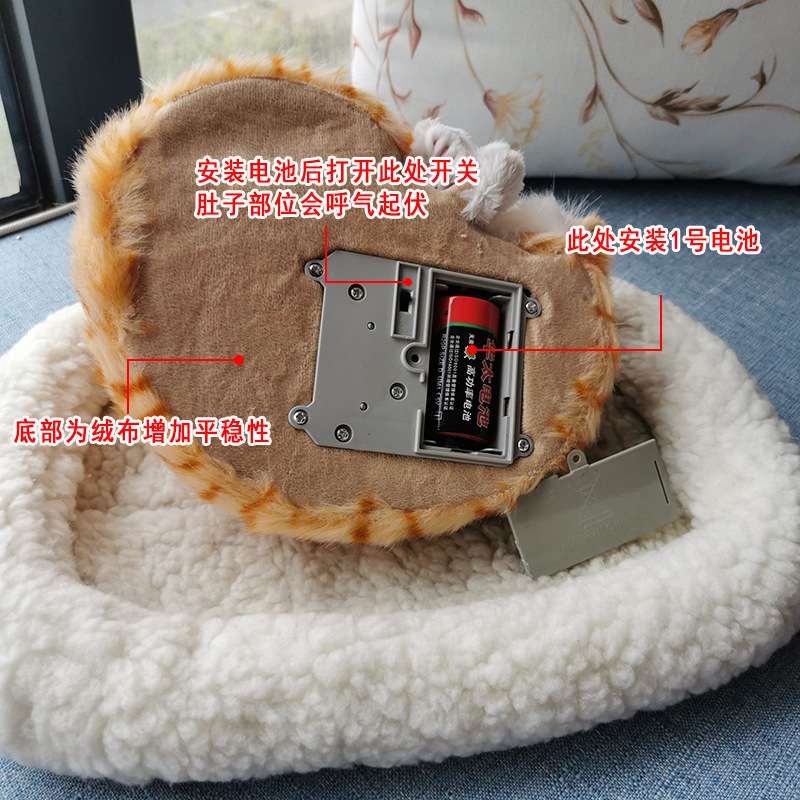 跨境会呼吸的猫仿真猫模型摆件家居装饰品