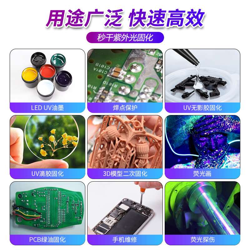PLC紫外线光固机贴膜LEDUV固化解胶光油墨无影烘干树脂滴胶电子