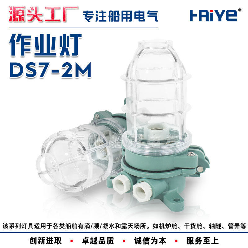 船用工程塑料白炽作业灯DS7-2M吸灯式露天场所甲板照明灯220V60W