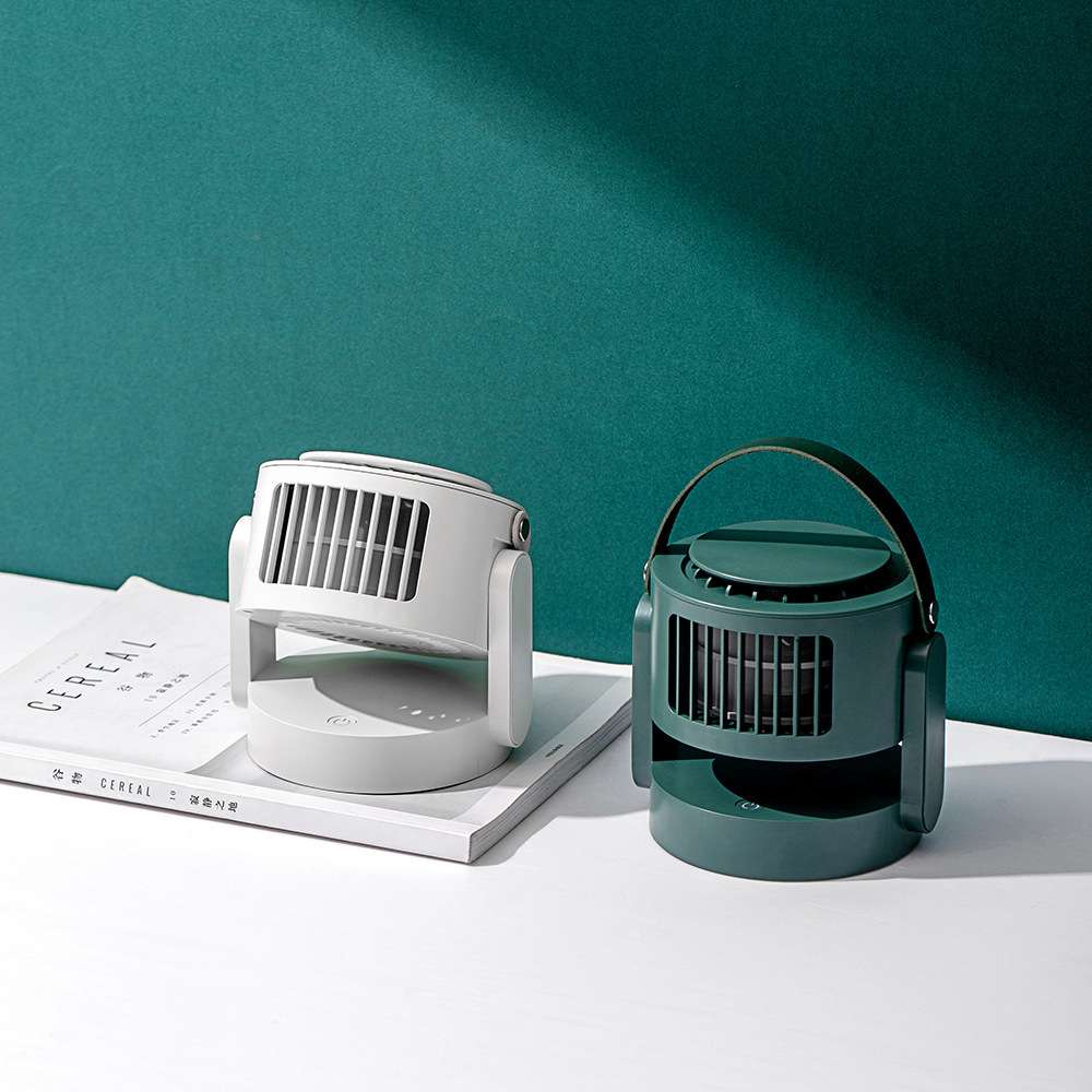 新品圆形F91台面风扇 usb手提可充电风扇大风力学生宿舍家用