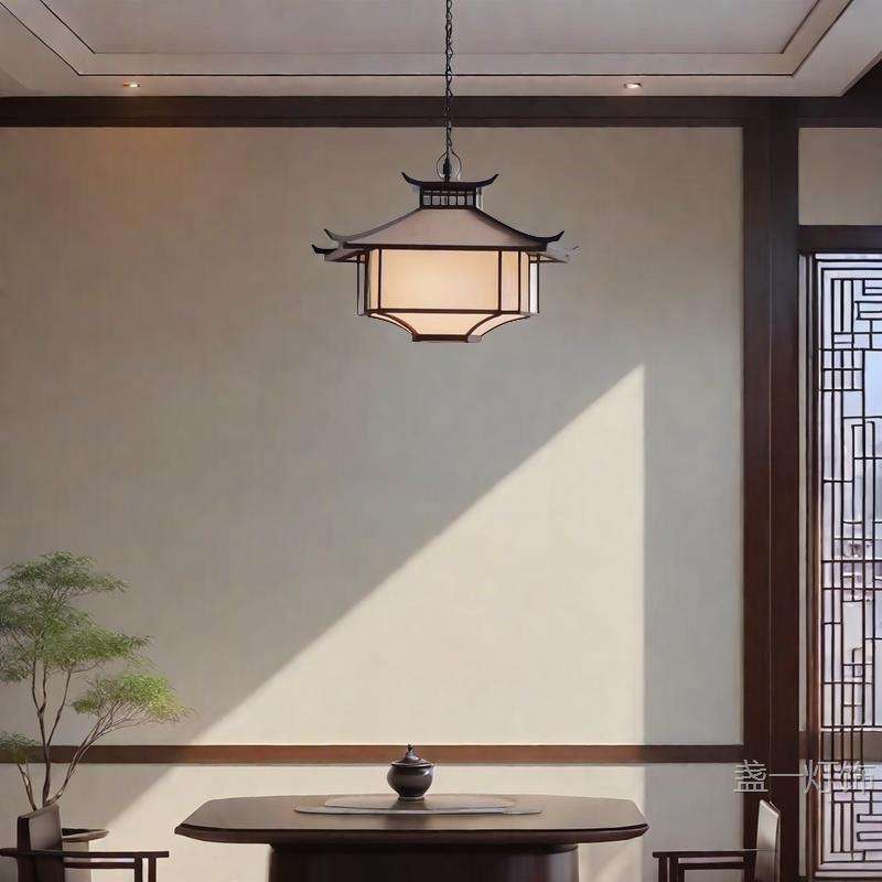 新中式禅意茶室灯笼吊灯小客厅饭店茶楼餐厅民宿复古宋代美学宫灯