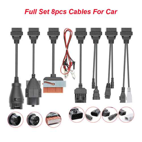 Full set 8PCS Car Cable  小车线 OBD2转接线汽车检测线