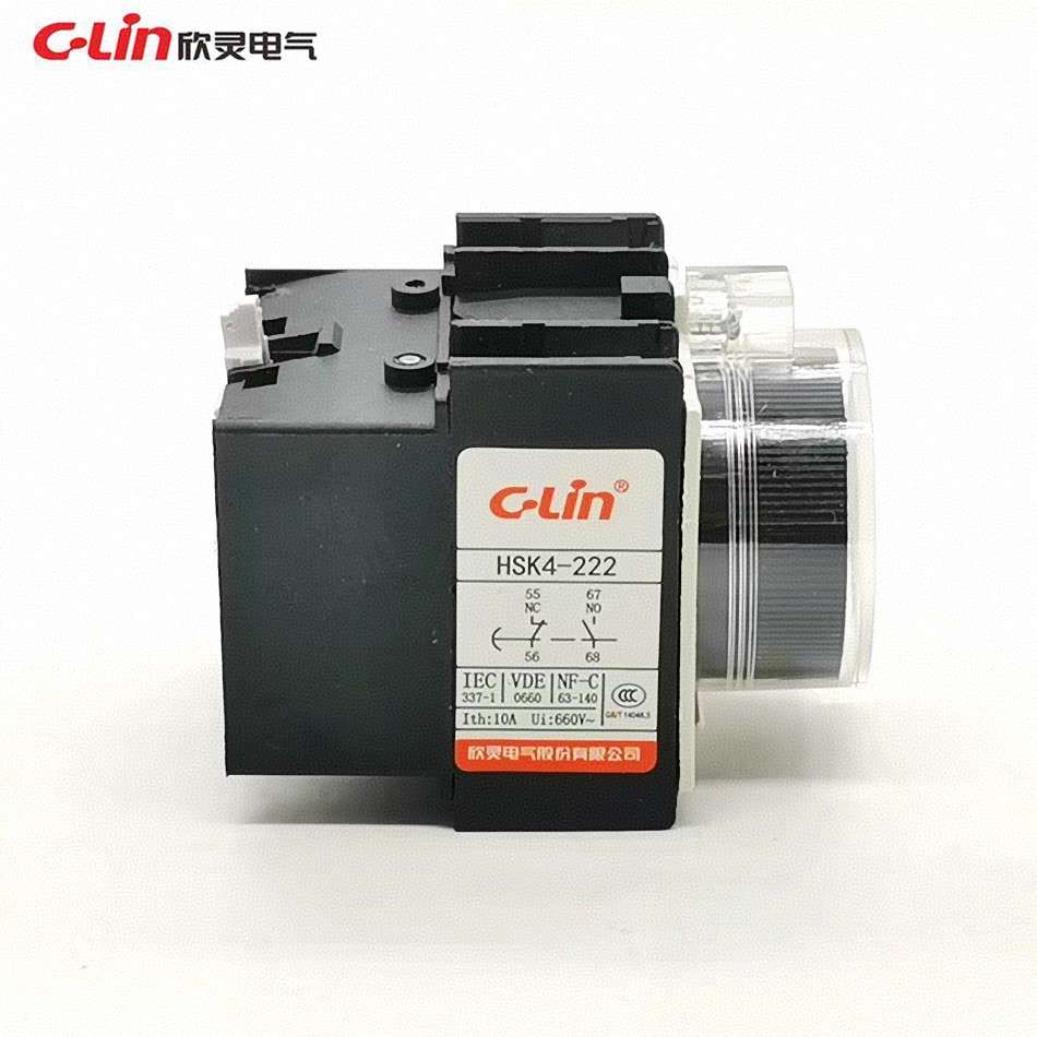 C-Lin欣灵空气延时头 HSK4-222 通电延时 30S 时间继电器 LA2-DT2