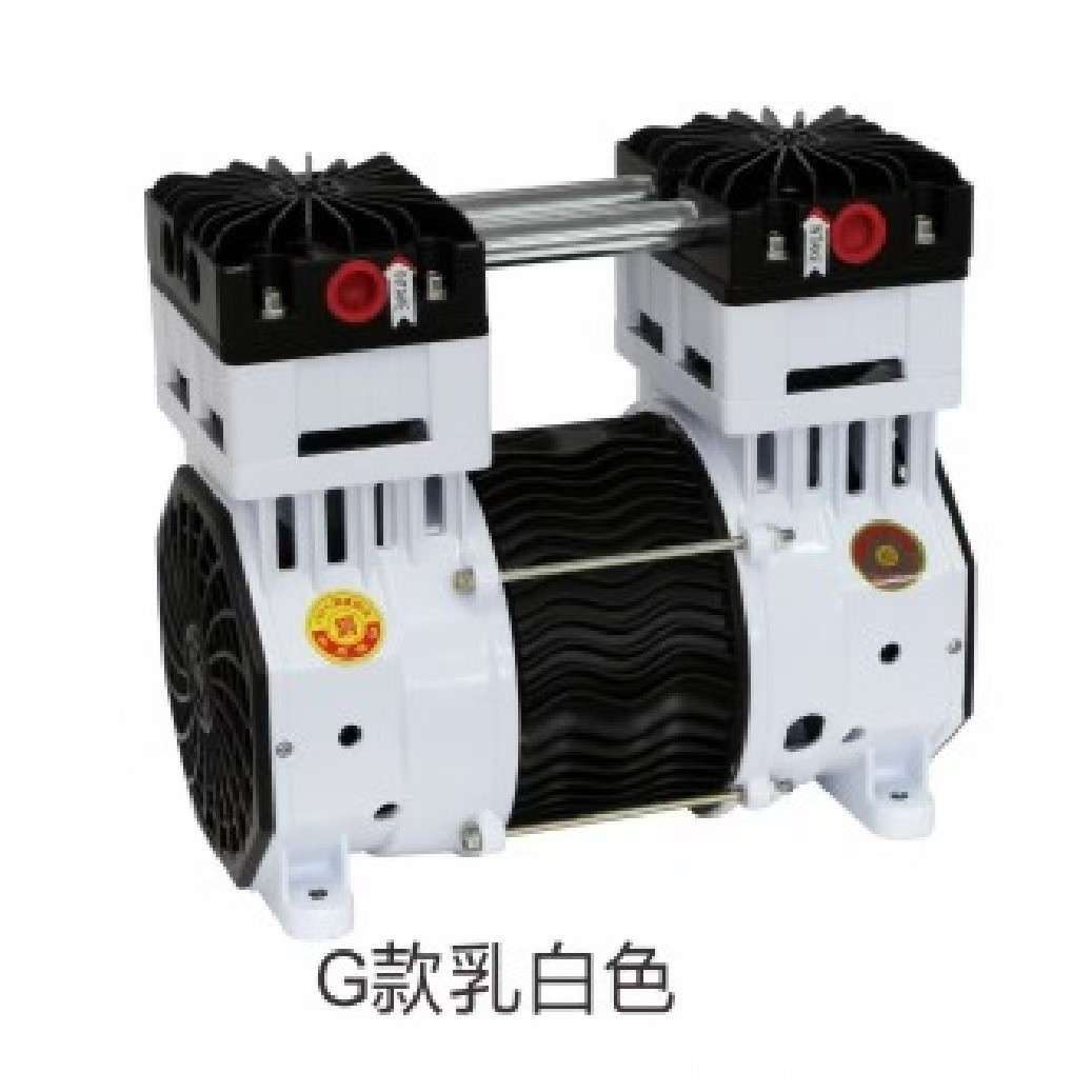 精仁空压机220V低音无油1100W真空气泵抽气机头小型空气压缩机头
