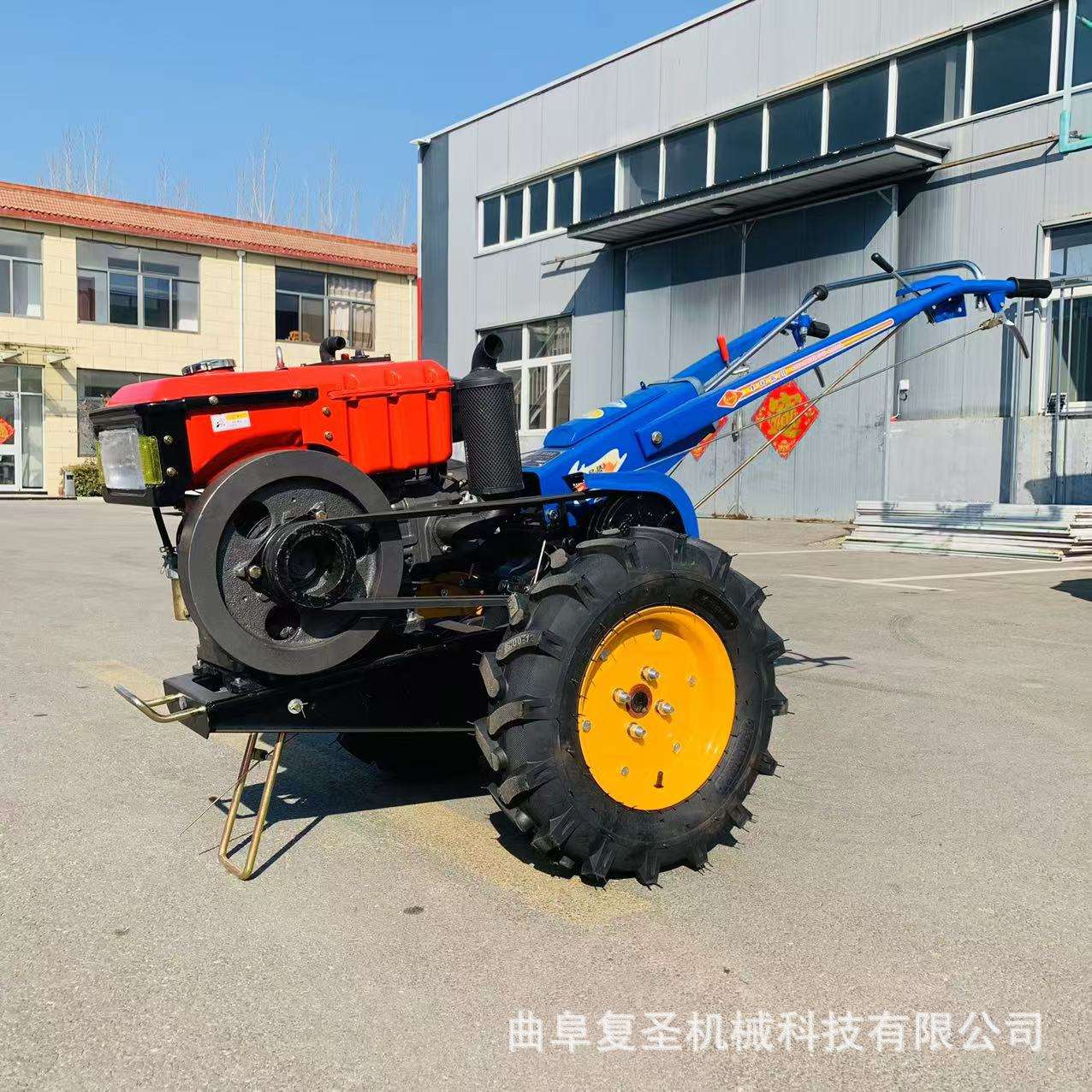 田园管理农用手扶拖拉机 小型旋耕机起垄器耕田翻土双铧圆盘犁