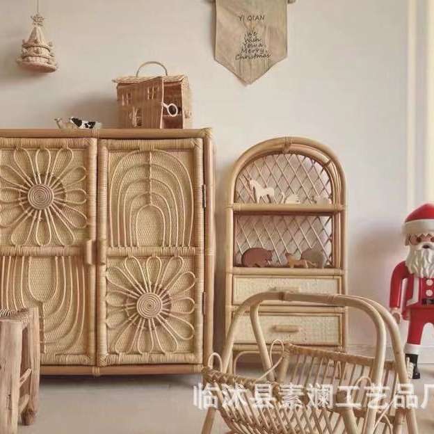 手工编织藤编圣诞树挂饰灯罩装饰 儿童房挂饰装饰 拍摄道具
