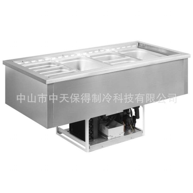 商用自助餐厅台面冷藏展示柜冰鲜生鲜肉类凉菜蔬菜柜 Salad Bar