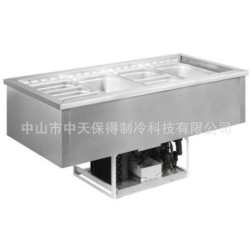 商用自助餐厅台面冷藏展示柜冰鲜生鲜肉类凉菜蔬菜柜 Salad Bar