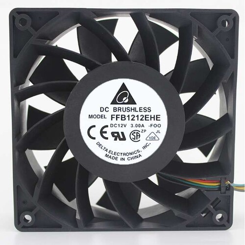 台达DELTA FFB1212EHE 12CM 12038 200CFM 12V 3A大风量散热风扇
