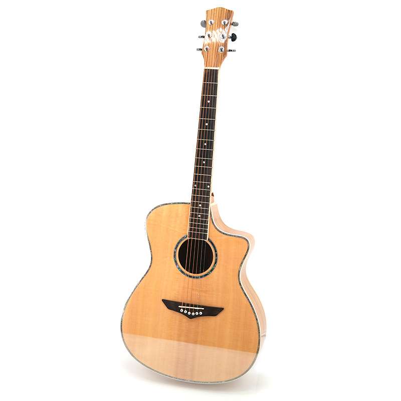 单板吉他 41寸班马木 云杉面单吉他 民谣缺角亮光木吉他 guitar