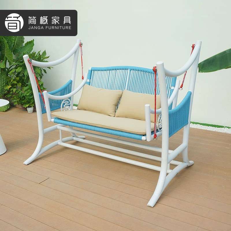 别墅花园秋千庭院阳台藤编摇椅家具室外露台民宿双人休闲吊篮吊椅