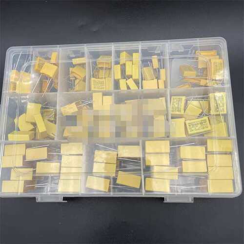 135个14种规格275V 102-105 1nF-1uF X2安规电容套装盒装黄色直插