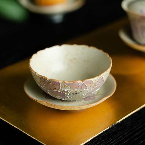 手绘九尾仙狐中式个人陶瓷茶杯火石红主人杯女士个人专用品茗杯