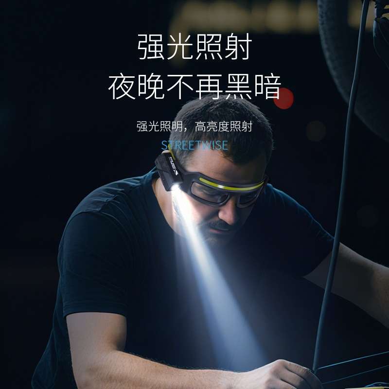 跨境新品强光照明眼镜头灯工作灯户外骑行夜钓眼镜灯防风头灯
