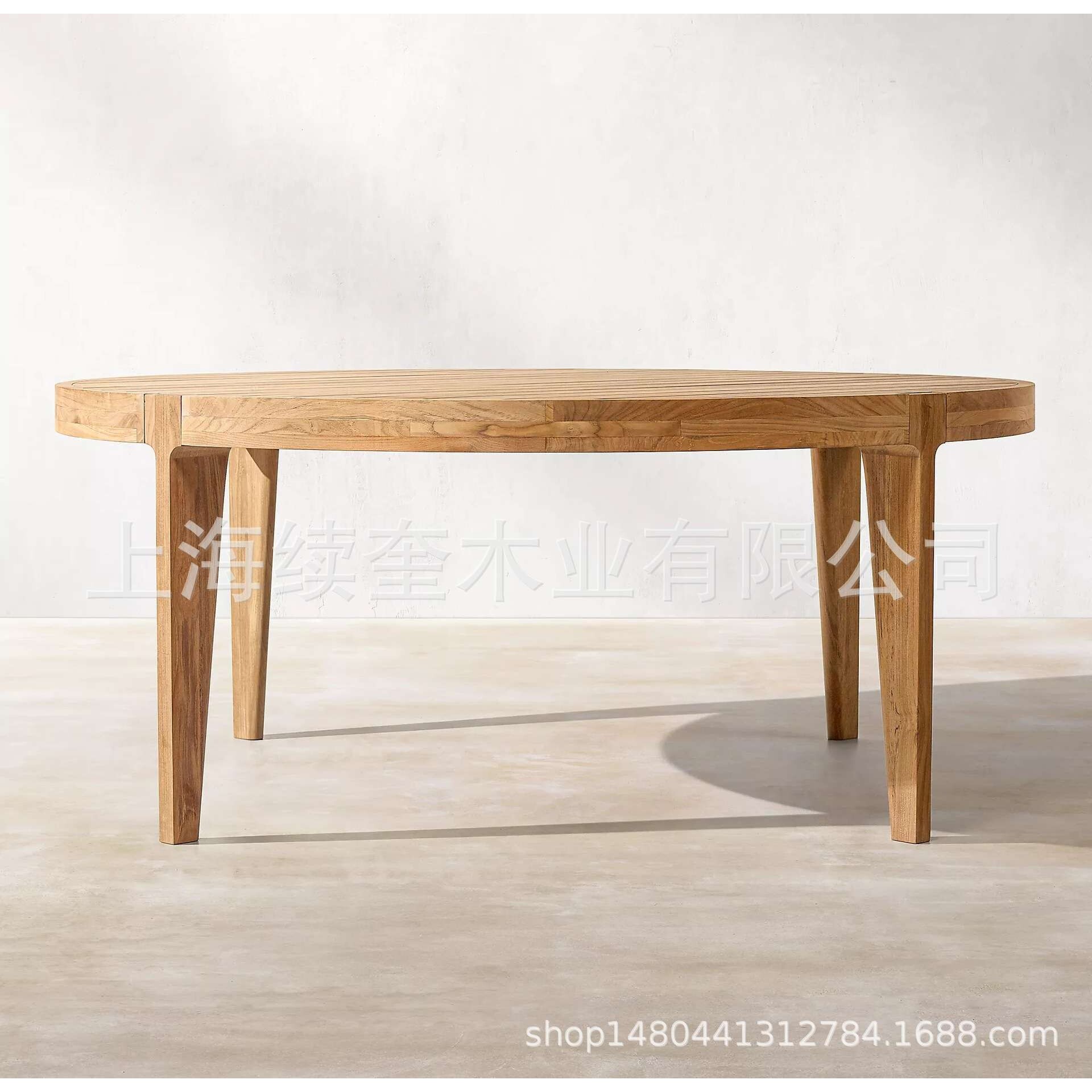 RH美式实木圆餐桌椅家具民宿设计师外贸出口跨境电商亚马逊供应商