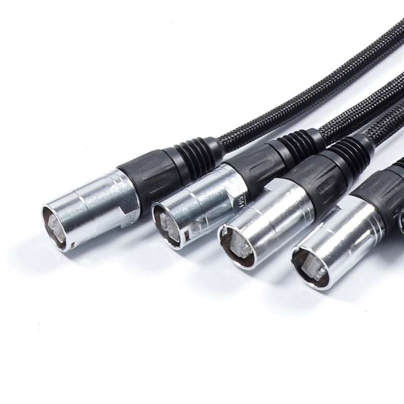 4路Cat6带屏蔽网线 RJ45跳线以太网蛇形演出舞台音视频网络控制线