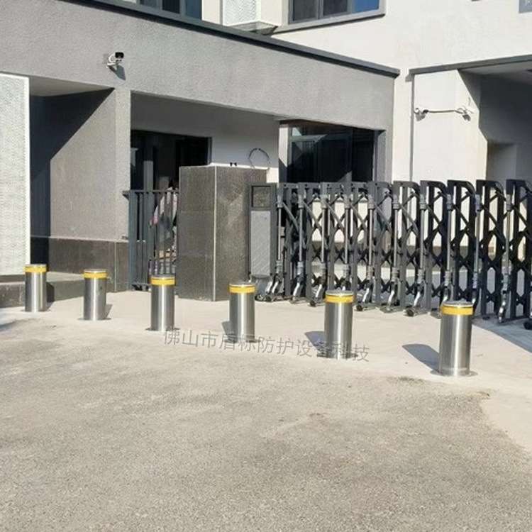 219直径液压电动护柱安徽阜阳学校门口全自动升降柱幼儿园防撞桩