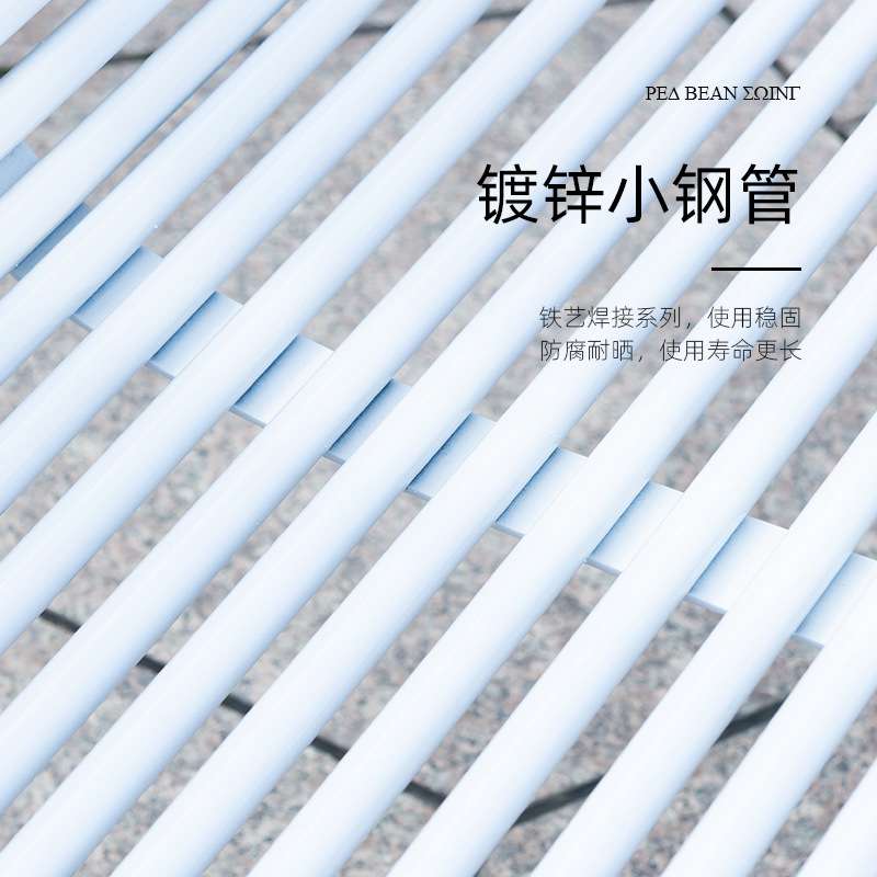 公园椅户外铁艺休闲椅小区广场双人靠背座椅室外庭院露天白色长椅