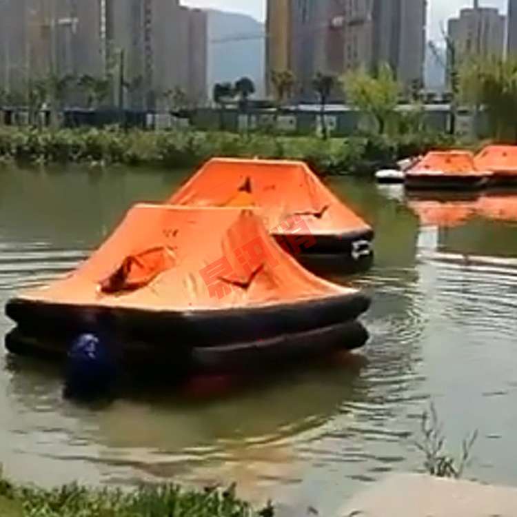 充气式逃生筏快速充气救生筏游艇逃生装备自扶正海上撤离应急筏