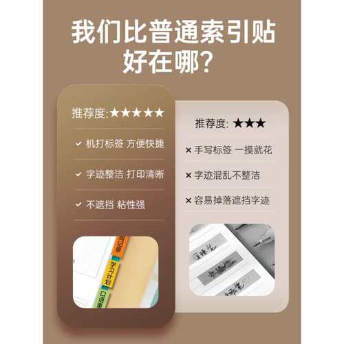 索引标签打印纸德佟P1精臣B3S旧B21雅柯莱M108汉印小魔方T260贴纸