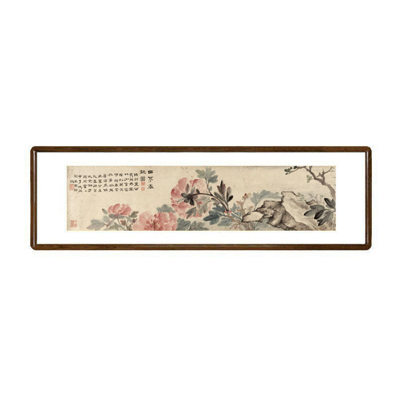 牡丹花挂画国画水墨画客厅沙发背景墙装饰画卧室床头壁画名家字画