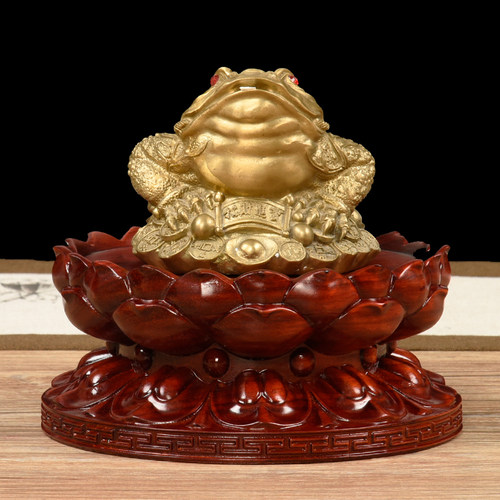 红花梨木莲花底座加高佛像观音菩萨供奉神像须弥座莲花台实木摆件