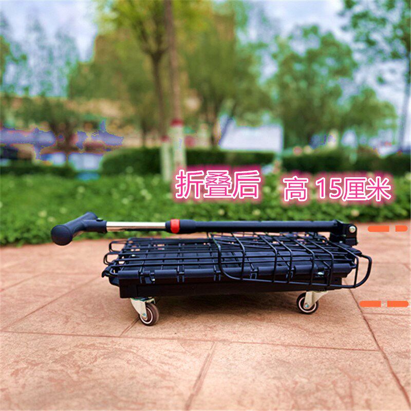 自行车后座车筐轻便老人买菜折叠筐学生书包筐购物推车宠物小拉车
