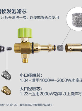 绿田雪炮PA壶家用版高压洗车机发泡神器 简易家用洗车泡沫喷壶