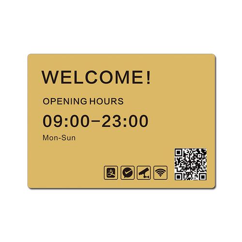 营业时间告示牌亚克力广告标识牌定制工作室门口招牌店铺展示门牌