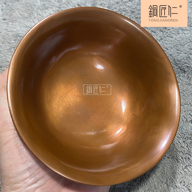 铜匠仁紫铜四龙碗摆件铜碗实心家用客厅室内装饰品办公室摆设