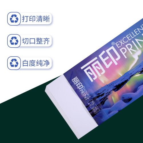 丽印A4纸打印影印纸白纸500张八包整箱草稿纸70g双面学生办公专用