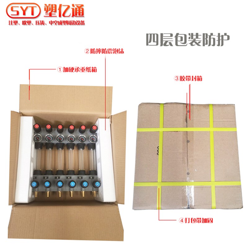 精密型水排分流器带温度表水流控制器注塑机水排水路控制器 包邮