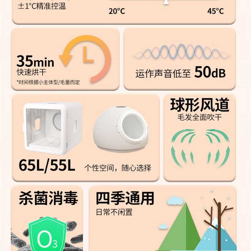 宠物烘干箱猫咪狗狗烘干机吹干全自动家用洗澡吹干神器宠物店专用