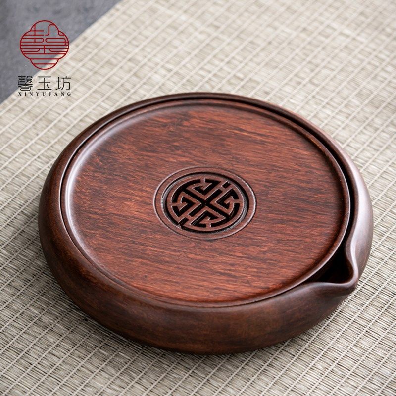 馨玉坊重竹壶承干泡台底座养壶紫砂茶壶垫圆形壶托功夫茶具配件