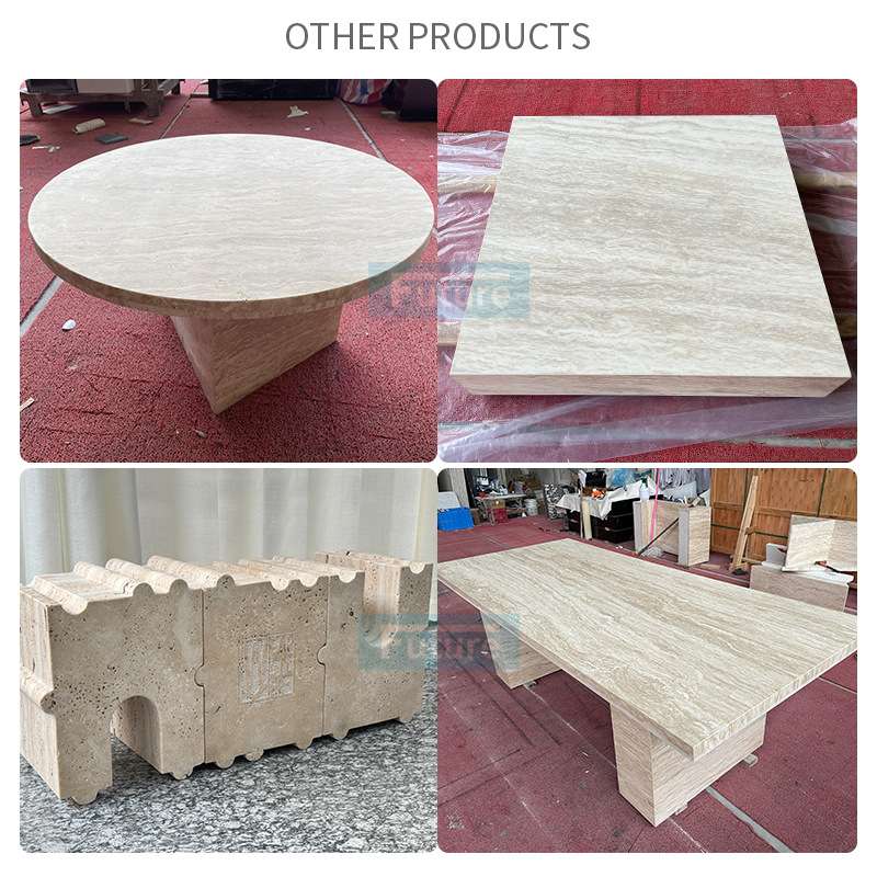 天然大理石米白洞圆柱形咖啡台现代咖啡桌客厅茶几边几家用商用
