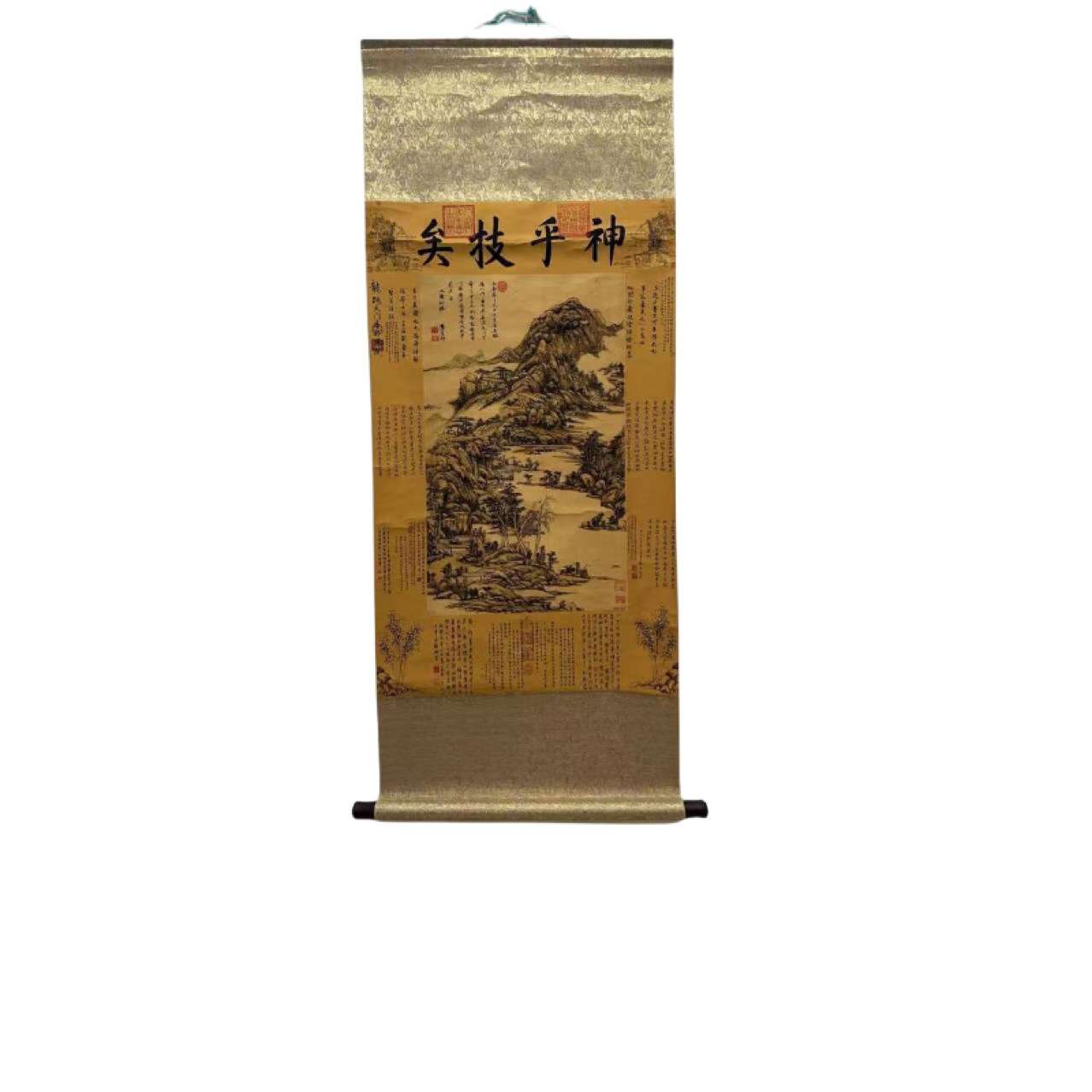 精品三尺中堂画仿古各种名人画高档大气装饰挂画字画卷轴厂家