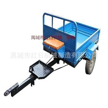15马力手扶拖拉机带手扶拖车 三项自卸式农用拉青储车斗