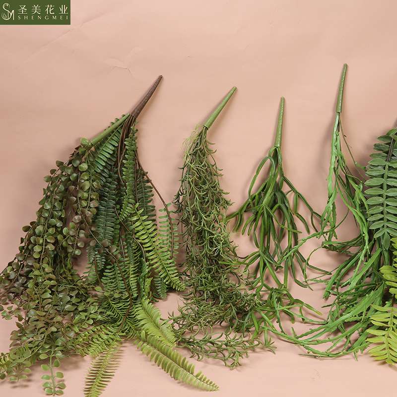 仿真壁挂藤条软胶大把束垂吊藤吊顶绿植墙装饰花材仿真植物假花