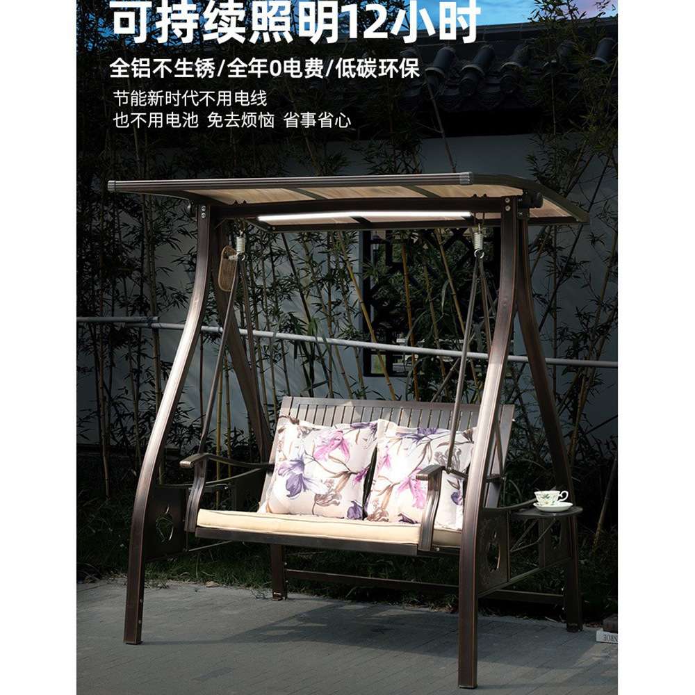 户外摇摇椅露台花园秋千铁艺庭院室外阳台防水防晒防潮吊篮摇摇椅