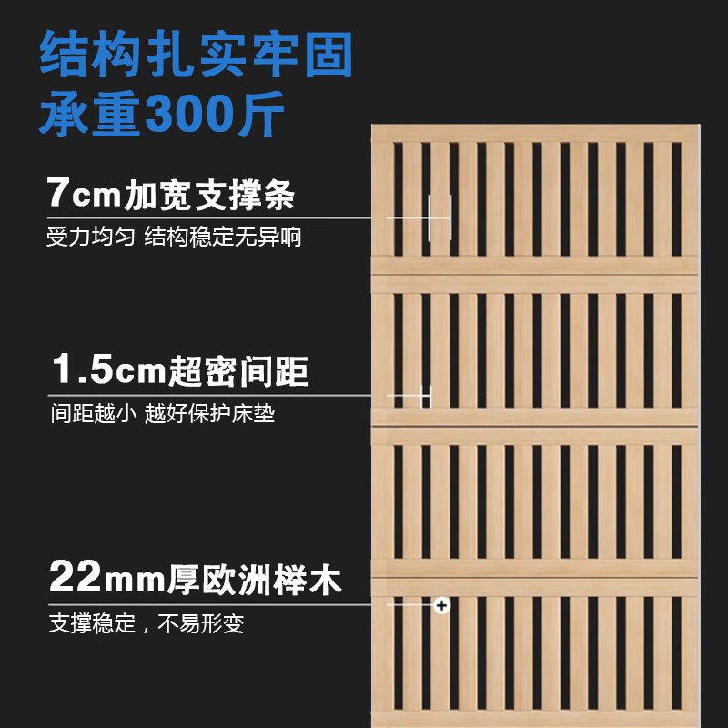床板实木加厚榉木铺板木硬板床垫定制软床变硬神器榻榻米龙排骨架