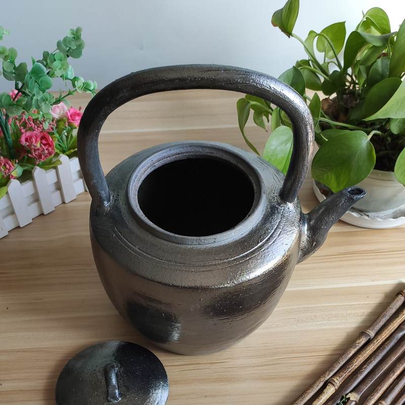 古州泥匠平定砂锅黑砂大茶壶煮茶泡茶全手工烧水壶手工家用茶壶