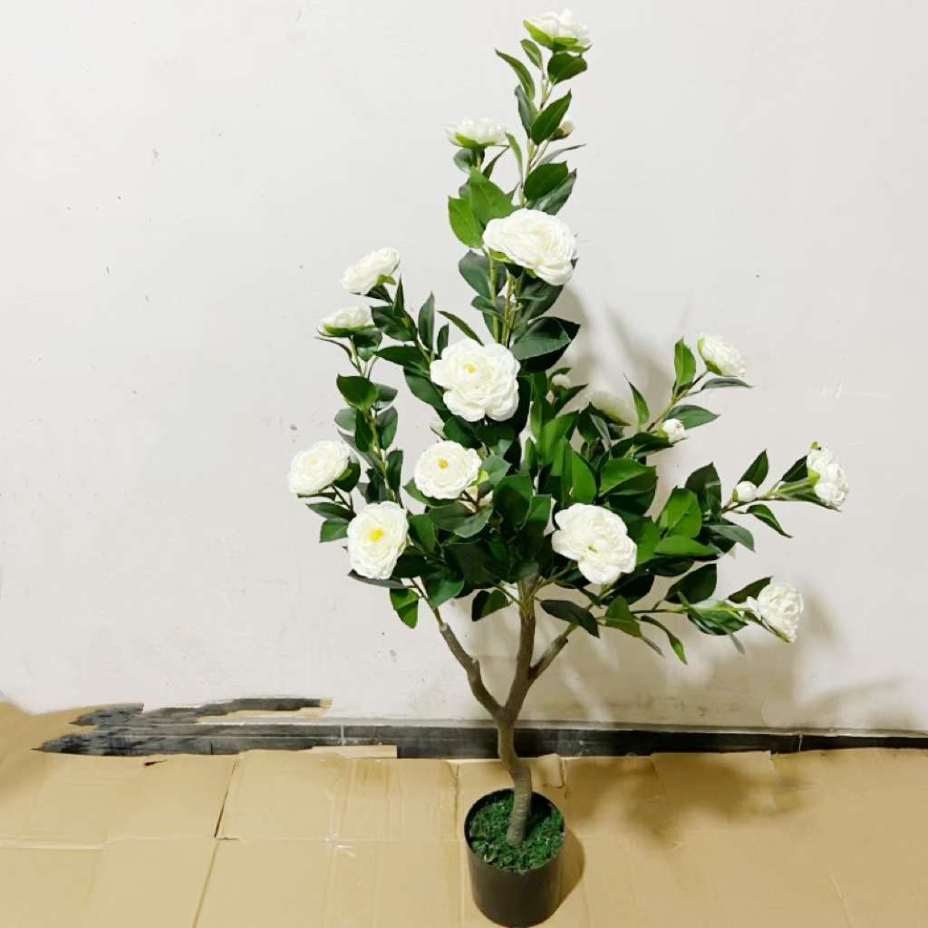 工厂高仿真茶玫陆莲花盆栽 造景家装摆件软装花艺花假花