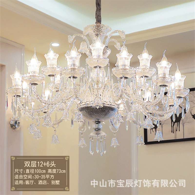 厂家 欧式水晶客厅吊灯简约餐厅卧室灯法式别墅大平层酒店吊灯