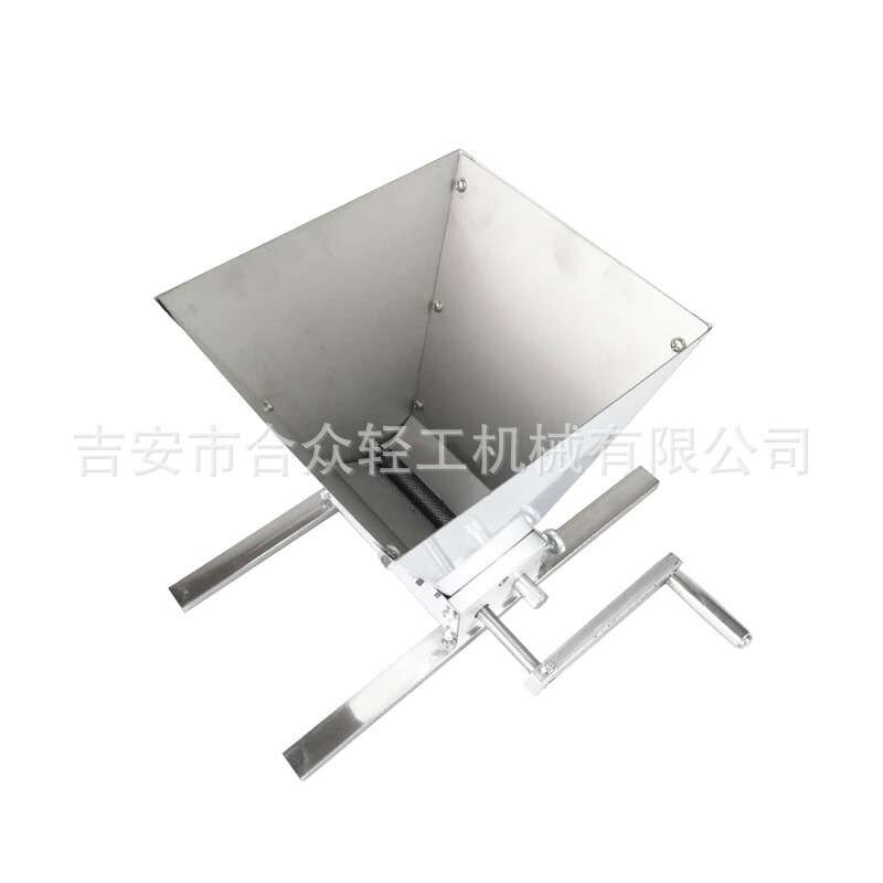 自酿设备家酿啤酒麦芽研磨机手摇对辊粉碎机电钻小型原料磨碎工具