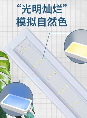 全光谱鱼缸LED照明灯高亮度增色水草造景适用48-60cm缸
