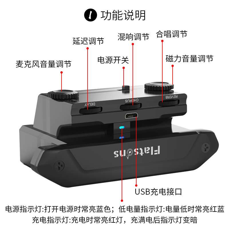 FLANGER弗兰格FR2拾音器加振拾音器演出免打孔电箱民谣木吉他共振