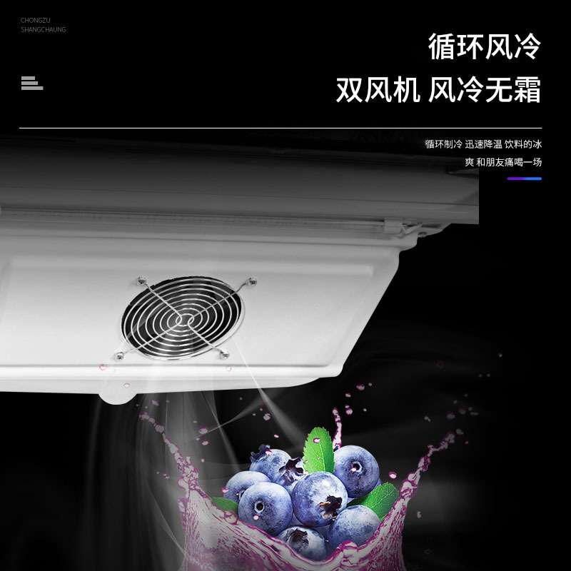 啤酒柜饮料柜冷藏保鲜展示柜立式商用冰箱超市便利店酒吧四门冷柜