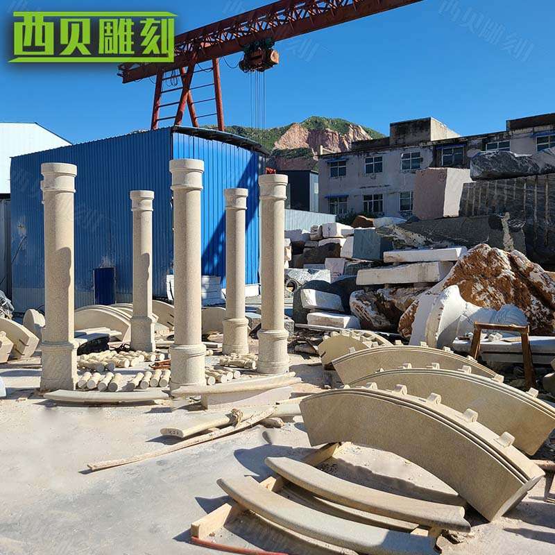 石雕欧式罗马柱 石雕门柱欧式别墅楼房门套装饰罗马柱 广场柱子