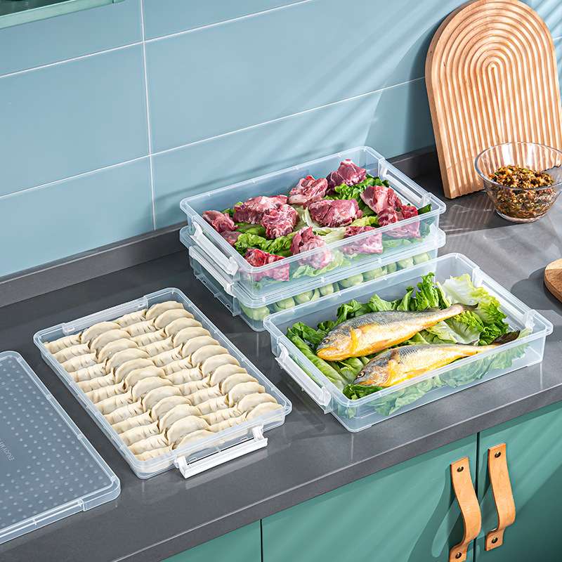 冰箱收纳盒肉类保鲜盒蔬菜冻肉分格盒子食品级食物饺子葱整理神器